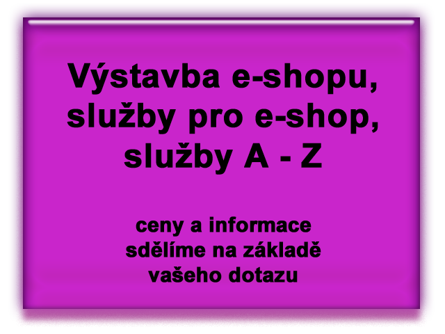 V&yacute;stavba e-shopu, služby pro e-shop - služby A-Z