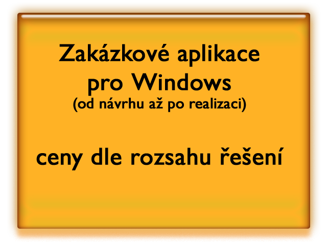Zak&aacute;zkov&eacute; aplikace pro windows. Od n&aacute;vrhu až po realizaci