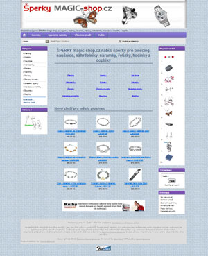 &Scaron;perky.magic-shop.cz - &scaron;perky, nau&scaron;nice, řet&iacute;zky, n&aacute;ramky, prsteny